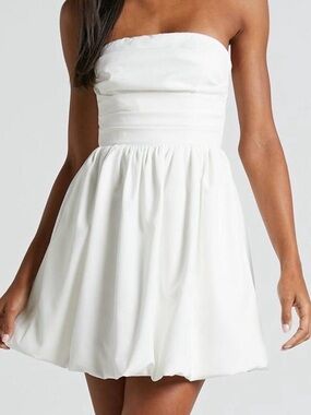 Showpo White Strapless Girls Party Dress